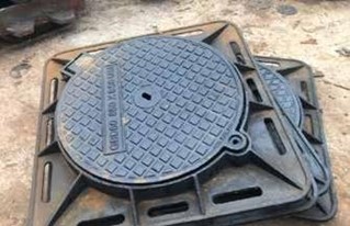 NẮP HỐ GA GANG CẦU KHUNG VUÔNG ÂM NẮP TRÒN NHC-A8560 TẢI 60T