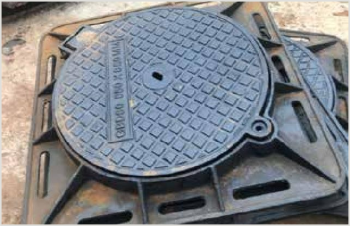 NẮP HỐ GA GANG CẦU KHUNG VUÔNG ÂM NẮP TRÒN NHC-A9025